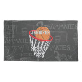 Personalisierter Basketball und Basketball Kissenbezug (Rückseite)