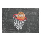 Personalisierter Basketball und Basketball Kissenbezug (Rückseite)