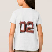 Personalisierter Basketball und Feuerball mit Name Tri-Blend Shirt (Rückseite)