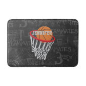 Personalisierter Basketball und Hoop Badematte (Vorderseite)