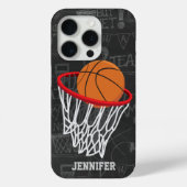 Personalisierter Basketball und Hoop Case-Mate iPhone Hülle (Rückseite)