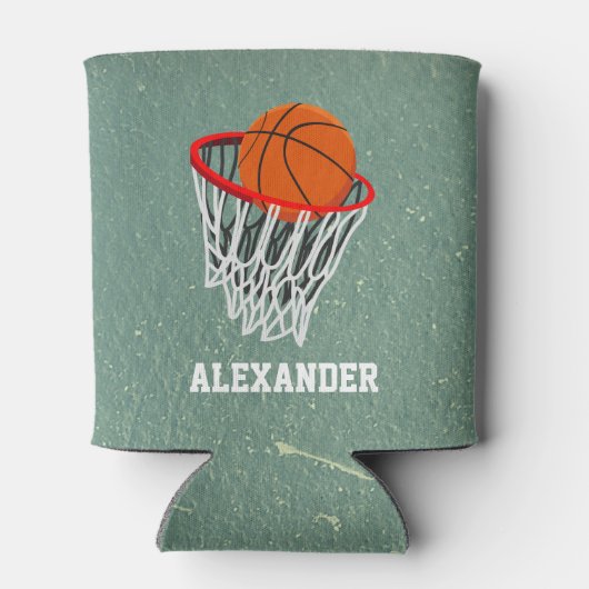 Personalisierter Basketball und Hoop Dosenkühler (Rückseite)