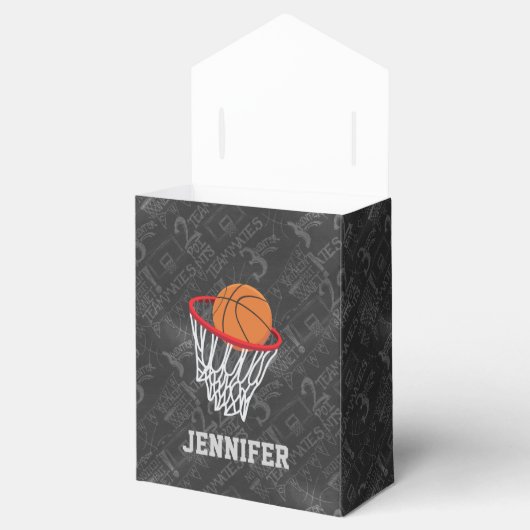Personalisierter Basketball und Hoop Geschenkschachtel (Geöffnet)