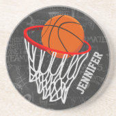 Personalisierter Basketball und Hoop Getränkeuntersetzer (Vorne)