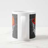 Personalisierter Basketball und Hoop Jumbo-Tasse (Rückseite)