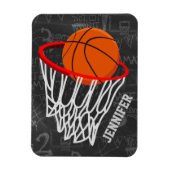 Personalisierter Basketball und Hoop Magnet (Vertikal)