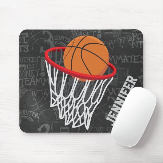 Personalisierter Basketball und Hoop Mousepad (Mit Mouse)