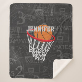Personalisierter Basketball und Hoop Sherpadecke