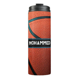 Personalisierter Basketball Wasserflasche Thermosbecher
