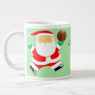 Personalisierter Basketball Weihnachtsfeiertag Jumbo-Tasse