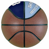 Personalisierter Basketballball Blau und Weiß Basketball (Rechts)