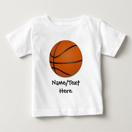 Personalisierter Basketballboden Baby T-shirt (Vorderseite)