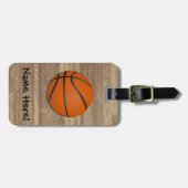 Personalisierter Basketballboden Gepäckanhänger (Vorderseite horizontal)