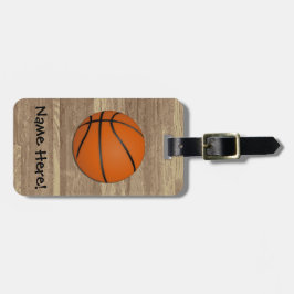 Personalisierter Basketballboden Gepäckanhänger