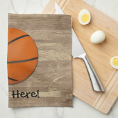 Personalisierter Basketballboden Geschirrtuch (Viertel Falte)