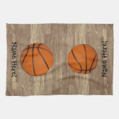 Personalisierter Basketballboden Geschirrtuch (Horizontal)