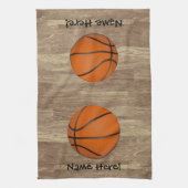 Personalisierter Basketballboden Geschirrtuch (Vertikal)