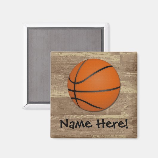 Personalisierter Basketballboden Magnet (Vorderseite/Rückseite)