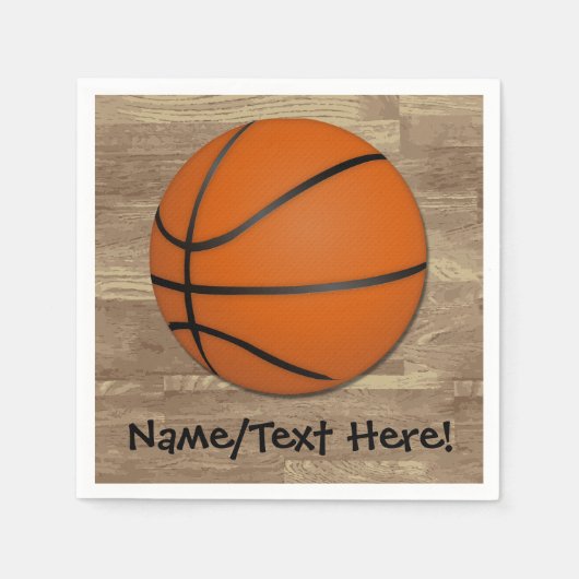 Personalisierter Basketballboden Serviette (Vorderseite)