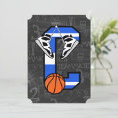 Personalisierter Basketballbrief C Einladung (Stehend Vorderseite)