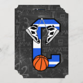 Personalisierter Basketballbrief C Einladung (Vorne/Hinten)