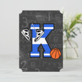 Personalisierter Basketballbrief k Einladung (Stehend Vorderseite)
