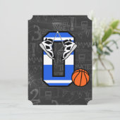 Personalisierter Basketballbrief O Einladung (Stehend Vorderseite)