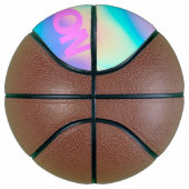 Personalisierter Basketballname Pink Girly Modern Basketball (Rechts)