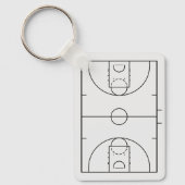 Personalisierter Basketballplatz mit Spielername Schlüsselanhänger (Vorderseite)