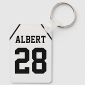 Personalisierter Basketballplatz mit Spielername Schlüsselanhänger (Rückseite)