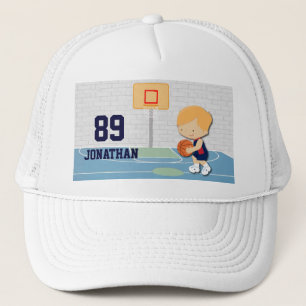 Personalisierter Basketballspieler Cartoon Truckerkappe