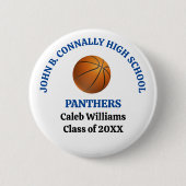Personalisierter Basketballspieler der Blue High S Button (Vorderseite)
