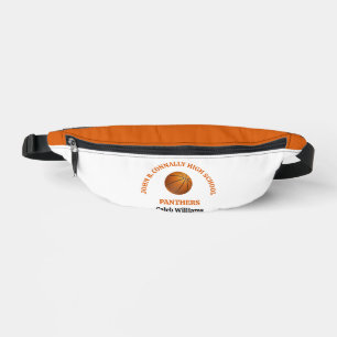 Personalisierter Basketballspieler der Orange High Bauchtasche