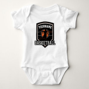 Personalisierter Basketballspieler NAME Slam Dunk  Baby Strampler