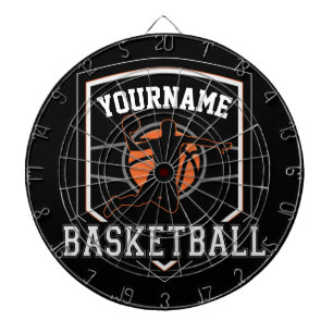 Personalisierter Basketballspieler NAME Slam Dunk Dartscheibe
