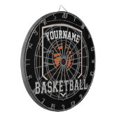 Personalisierter Basketballspieler NAME Slam Dunk  Dartscheibe (Vorderseite Links)