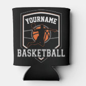 Personalisierter Basketballspieler NAME Slam Dunk  Dosenkühler (Rückseite)