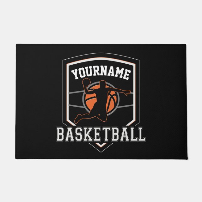 Personalisierter Basketballspieler NAME Slam Dunk  Fußmatte (Vorderseite)