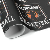 Personalisierter Basketballspieler NAME Slam Dunk  Geschenkpapier (Rolleneckpunkt)