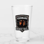 Personalisierter Basketballspieler NAME Slam Dunk Glas (Vorderseite)
