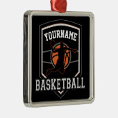 Personalisierter Basketballspieler NAME Slam Dunk Ornament Aus Metall (Rechts)