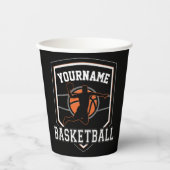 Personalisierter Basketballspieler NAME Slam Dunk Pappbecher (Vorderseite)