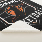 Personalisierter Basketballspieler NAME Slam Dunk Sherpadecke (3/4)