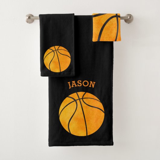 Personalisierter Basketballsport Badhandtuch Set (Insitu)