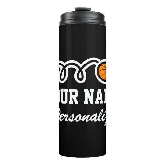 Personalisierter Basketballsport Thermalwäscher Ta Thermosbecher (Vorderseite)