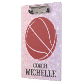 Personalisierter Basketballtrainer Klemmbrett (Links)