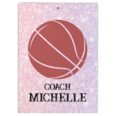 Personalisierter Basketballtrainer Klemmbrett (Rückseite)