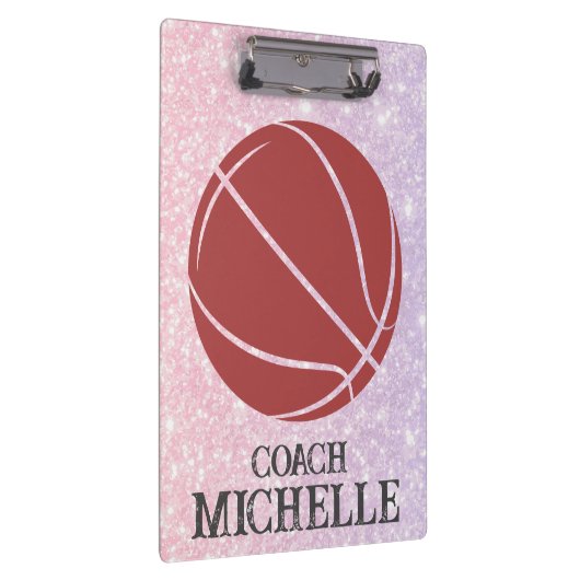 Personalisierter Basketballtrainer Klemmbrett (Rechts)