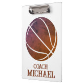 Personalisierter Basketballtrainer Klemmbrett (Links)