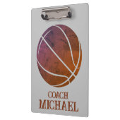 Personalisierter Basketballtrainer Klemmbrett (Links)